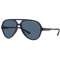 Armani Exchange Large Aviator Sunglasses - Black