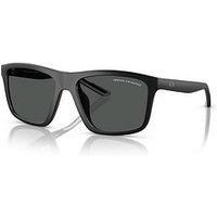 ARMANI EXCHANGE AX4149SU 805887 Matte Black Dark Grey 56 mm Men's Sunglasses