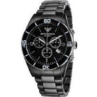 Emporio Armani Men'S Ar1421 Ceramic Watch - Silver