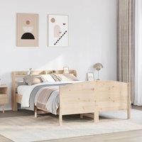 Berkfield Home Bed Frame without Mattress 140x200 cm Solid Wood Pine in Brown