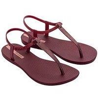 Ipanema Class Sparkle Toe Post Sandal - Burgundy