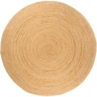 Area Rug Braided Jute 240 cm Round