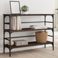 Berkfield Home Console Table Brown Oak 100x32x75 cm Engineered Wood | Size: 100 x 32 x 75 cm