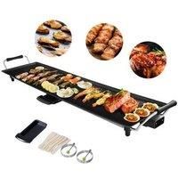 Electric XL Teppanyaki Table Grill 73 x 23CM Non-Stick Griddle BBQ Hot Plate