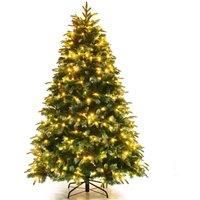 6FT Pre-Lit Artificial Christmas Tree Snowy Xmas Tree 350 LED 11 Lighting Modes