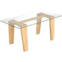 Rectangle Coffee Table Modern Tempered Glass Top Accent Table Sofa Center Table