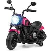 Costway 6V Kids Ride On Motorcycle Electric Battery Powered Off-Road Motorbike in Pink