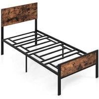 Metal Platform Bed With Headboard And Footboard