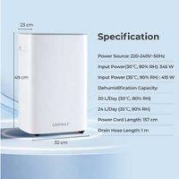 Energy Efficient Dehumidifier With Auto Drain Or Manual Drainage