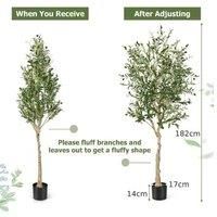 182Cm Artificial Olive Tree With 72 Fruits