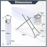 Full Size Ironing Board With Iron Rest And 7-Level Height