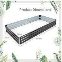 Metal Raised Garden Bed With Open-Ended Base