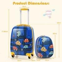 2 Pieces Kids Luggage Set With Backpack And Suitcase