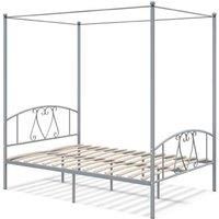 Double Size Metal Canopy Bed Frame