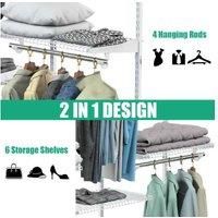 Closet Organiser System W/ Hanging Rod