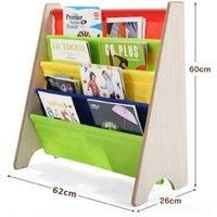 4 Tier Children Bookshelf Magazine Rack Organiser