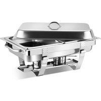 2 Pack 9L Chafing Dish Stainless Steel Food Warmers Set with 4 Half Size Pans