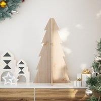 Berkfield Home Wooden Christmas Tree for Decoration 69.5 cm Solid Wood Pine in Brown