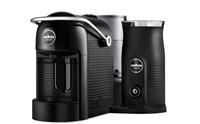 Lavazza, A Modo Mio Jolie & Milk EVO Coffee Machine Made from 33% Recycled Plastic, with Integrated Milk Frother and Removable Grid, Compatible with A Modo Mio Pods, 1250 W, 220–240 V, 50–60 Hz, Black