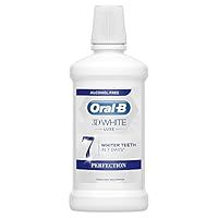 Oral-B 3D White Luxe Perfection Mouthwash, Mint Flavour, 500ml