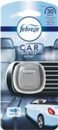 1 X FEBREZE CAR AIR FRESHENER VENT CLIP ON NEW CAR UP TO 30 DAYS FRAGRANCE 2ML