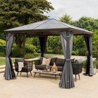 Garden Must Haves Runcton 3x3.6m Polycarbonate Gazebo - Anthracite
