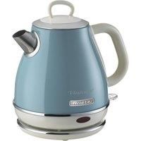 Cordless Jug Kettle Retro Style, 1 Litre Capacity, Blue, 2868, Ariete