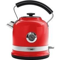 Ariete Moderna Cordless Electric Kettle, Stainless Steel Body, 1.7L - Red