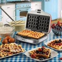 Ariete AR1973, Red 1973 Retro Style Waffle Maker, Non-Stick Easy Clean with Safety Lock, 700W