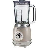 Ariete Vintage 58303 Glass Jug Blender, 1000W, 1.5 Litre Capacity Glass Jug, 4 Speeds + Pulse, Ice Crush Function, Anti Slip Feet, Stainless steel Blades, Cream