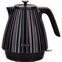 De'Longhi Ballerina Electric Kettle, 360° Swivel Base, Water Level Indicator, Cord Storage, KBD3001.BK, 3000W, Black