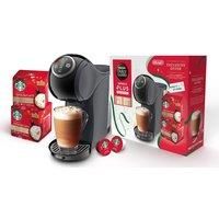 DOLCE GUSTO by De£Longhi Genio S Plus Starbucks Toffee Nut Bundle Coffee Machine - Grey, Black,Silver/Grey
