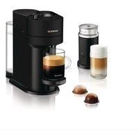 Nespresso Vertuo Next Coffee Machine by De/'Longhi with Aeroccino Milk Frother, Over 30 Varieties of Pods, 6 Coffee Cup Sizes, Latte, Cappuccino, Starter Capsule Set Included, EN120.BMAE, Matte Black