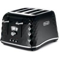 De'Longhi CTJ4003.BK Brillante 4 Slice Toaster Black