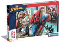 Clementoni - 23734 - Supercolor Puzzle for Children-Spider Man-104 Pieces Maxi