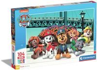 Clementoni 23755, Paw Patrol Supercolor Maxi Puzzle for Children - 104 Pieces, Ages 4 years Plus Multicoloured