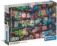 Clementoni Jigsaw Puzzle 1000 pieces Collection Thai Floating Market, Puzzle for Adults 14-99 Years, Compact box, Made in Italy, 39932