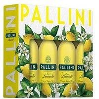 Pallini Limoncello Gift Pack Liqueurs, Case of 4, 4 x 50ml & Limoncello Lemon Liqueur, 50cl