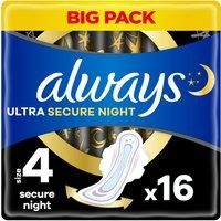 Always Ultra Sanitary Towels Secure Night (S4) Wings