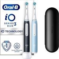 Oral-B Oral-B Io3 Matt Black & Ice Blue (Duo Pack + Travel Case)