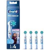 Oral-B Pro Kids Electric Toothbrush Head, With Disney Frozen Characters, Extra Soft Bristles, For Ages 3+, Pack of 4 Toothbrush Heads, White