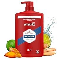 Old Spice Whitewater Men’s Shower Gel & Shampoo 1000ml, Multi-Use 3-in-1 Body-Hair-Face Wash, Long Lasting Freshness, Perfume Quality Scent, Deep Cleansing