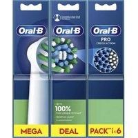 Oral B PRO Cross Action toothbrush replacement heads 6 pc