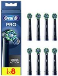 BRAUN Oral-B Cross Action Electric ToothBrush Brush Heads x8 Pieces Black Colour