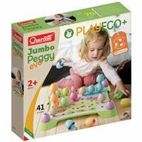 Quercetti Jumbo Peggy EVO Play Bio 41 pcs, Sort, Stack and Put Pieces in Place, Mosaic and Build, Creativity Toy for Boys and Girls Ages 2+