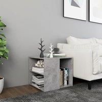 Side Table Concrete Grey 50x50x45 cm Engineered Wood
