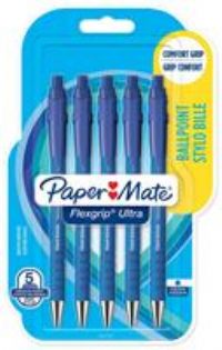 Papermate Retractable Ballpoint Pens Pack of 5 Blue