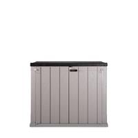 TOOMAX Storaway 842L Outdoor Garden Plastic Storage Shed Box - Grey and Brown - 130 x 75 x 110 cm