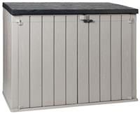 Toomax Outdoor Garden Storage Box Shed 240L Bin Store 2 Door Front Access 1270L