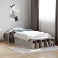 Berkfield Home Bed Frame without Mattress Concrete Grey 100x200 cm